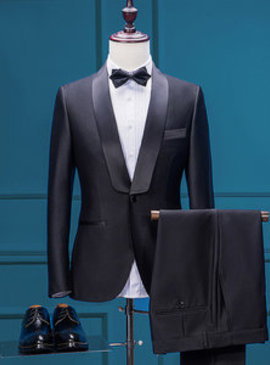 Costume de mariage noir marié vêtements d'extérieur blazer