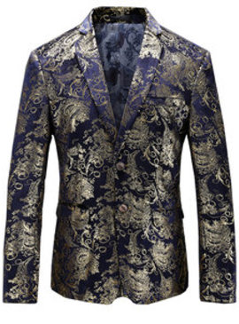 Imprimé costume tendance mode nouveau slim convient blazers veste manteau fleur