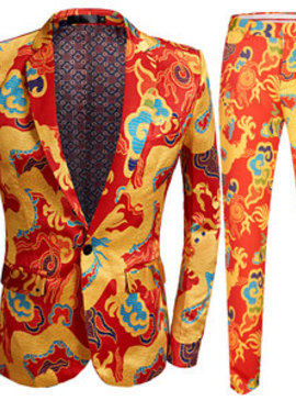 Spectacle blazers pantalon hôte dragon costumes 2 pièce