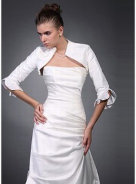 Taffetas blanc Chic | Moderne Ruffle Bolero