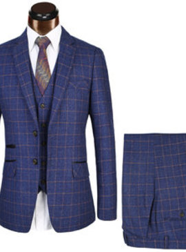 Plaid costume costume d'affaires mâle blazer mariage élégant homme