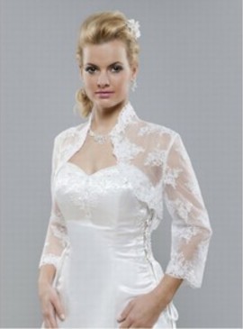 Organza blanc dentelle luxueuse ourlet Bolero