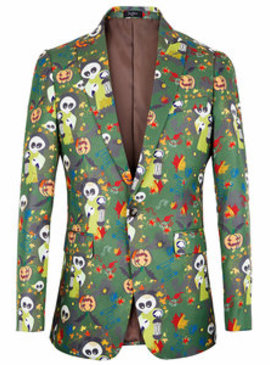 Blazer hommes halloween imprimé chanteur veste luxe