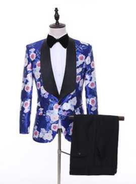 Vêtements ensemble floral hommes costume mode slim fit mariage