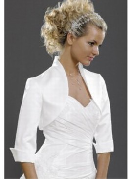 Taffetas blanc vintage Bolero simple