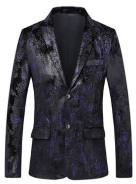 Slim manteau manteaux imprimé blazer affaires hommes de luxe marque