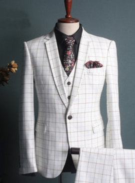 Blanc terno costumes pour hommes mode mariage bureau masculino