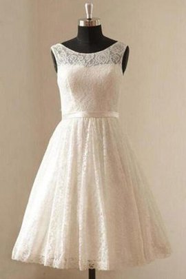 Robe de mariée de princesse col u profond fabuleux manche nulle au niveau de genou