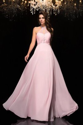 Robe de bal longue naturel ligne a avec chiffon fermeutre eclair