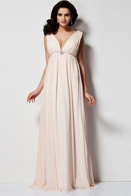 Robe de soirée plissage naturel de princesse longueur au niveau de sol v encolure