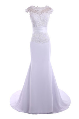 Robe de mariée romantique attirent lache avec bouton col en bateau