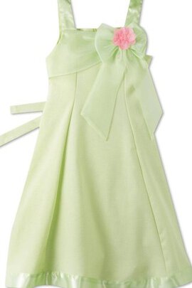 Robe cortège fille naturel bref avec nœud à boucles en chiffon avec fleurs