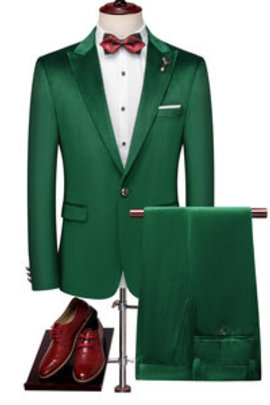 Décontracté affaires vintage deux pièces costume blazers pantalon velours