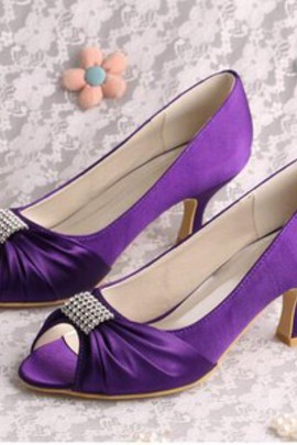 Chaussures de mariage éternel hiver taille réelle du talon 2.56 pouce
