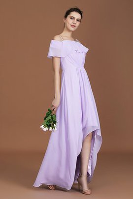 Robe demoiselle d'honneur de princesse jusqu'au sol avec chiffon magnifique naturel