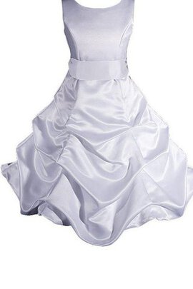 Robe cortège fille textile taffetas avec nœud à boucles de lotus ligne a manche nulle