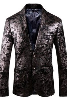 Hommes impression mode hommes smoking costume porter blazers scène