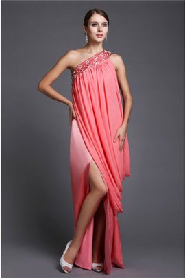 Robe de bal longue avec sans manches avec chiffon longueur au ras du sol maillot