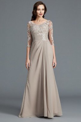 Robe mère de mariée naturel de princesse ligne a en chiffon appliques