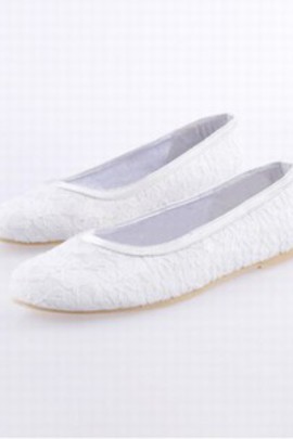 Lacet plat racine ronde chaussures de mariée