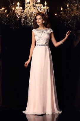 Robe de bal longue naturel de princesse avec manche courte fermeutre eclair