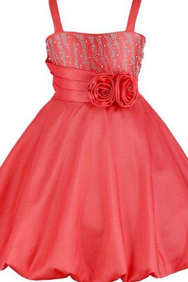 Robe cortège fille avec nœud avec perle fermeutre eclair bandouliere spaghetti en taffetas