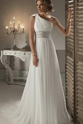 Robe de mariée femme branché romantique ligne a ruché manche nulle