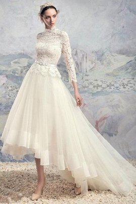 Robe de mariée vintage facile romantique haut bas avec ruban