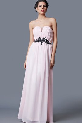 Robe de soirée ligne a ruché avec chiffon de bustier fermeutre eclair