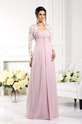 Robe mère de mariée manche nulle ligne a de bustier fermeutre eclair avec chiffon