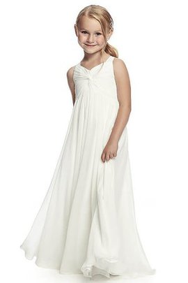 Robe cortège fille naturel bandouliere spaghetti ligne a de princesse ruché