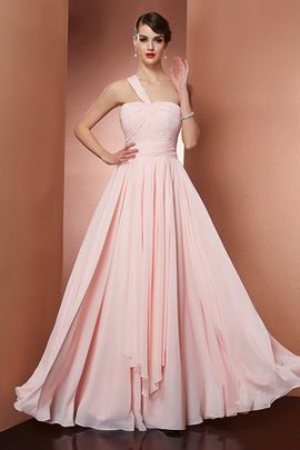 Robe de soirée naturel longue plissage de princesse en chiffon