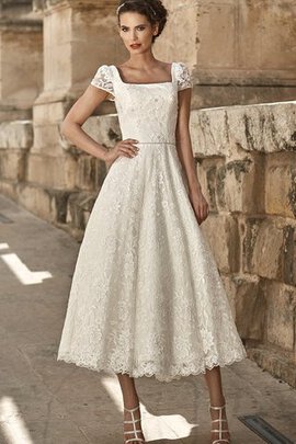 Robe de mariée facile femme branché arrivée au mollet ligne a avec perle