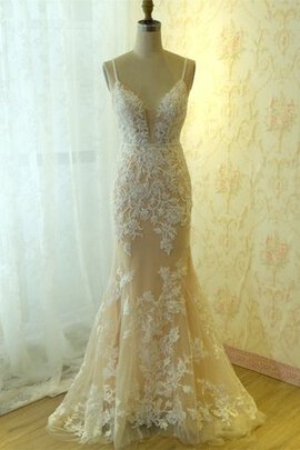 Robe de mariée excellent décolleté dans le dos en satin longue décontracté