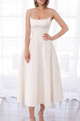 Robe de mariée avec lacets en dentelle noble bref charmeuse