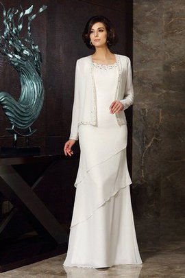 Robe mère de mariée longue manche nulle fermeutre eclair avec perle jusqu'au sol