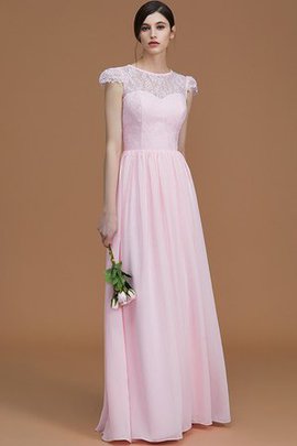 Robe demoiselle d'honneur naturel ligne a de princesse jusqu'au sol avec chiffon