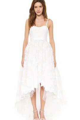 Robe de mariée courte mode nature bandouliere spaghetti ligne a