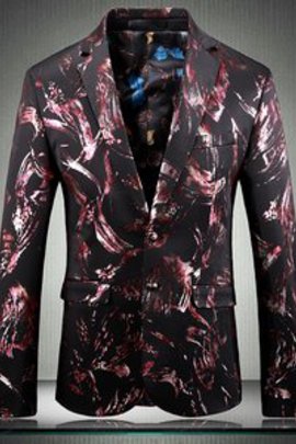 Nouvelle imprimé asiatique taille hommes costumes hommes costume slim fit mode