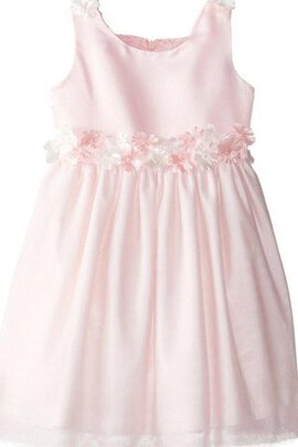 Robe cortège fille bref plissage textile taffetas manche nulle de tour de ceinture empire