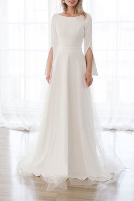 Robe de mariée élégant a-ligne modeste facile longue