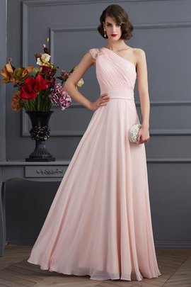 Robe de soirée naturel avec chiffon avec sans manches de princesse avec perle