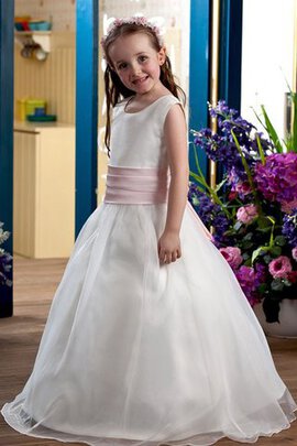 Robe cortège fille de col en v ligne a avec fleurs manche nulle