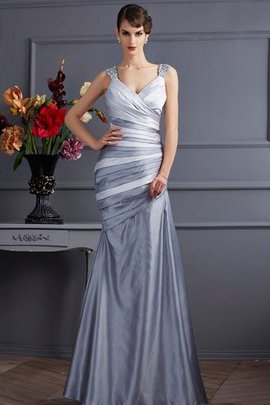 Robe de soirée longue plissage avec fronce longueur au ras du sol en satin