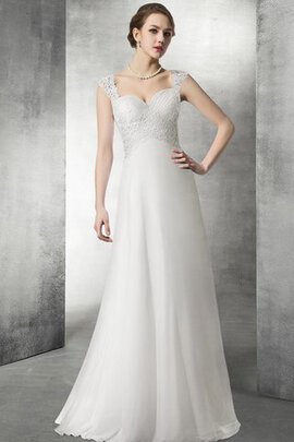 Robe de mariée sobre d'empire appliques avec chiffon ligne a