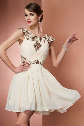 Robe demoiselle d'honneur naturel de princesse en chiffon ligne a avec sans manches