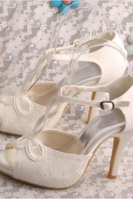 Chaussures de mariage plates-formes talons hauts taille réelle du talon 3.94 pouce charmante