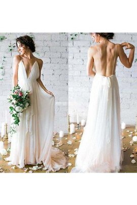 Robe de mariée romantique maillot ceinture en étoffe a-ligne avec ruban