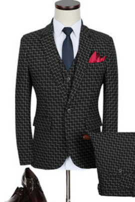 3 pièces haute qualité designer hommes simple boutonnage de mariage mode