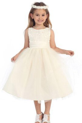 Robe cortège fille col en bateau avec nœud longueur mollet fermeutre eclair ligne a